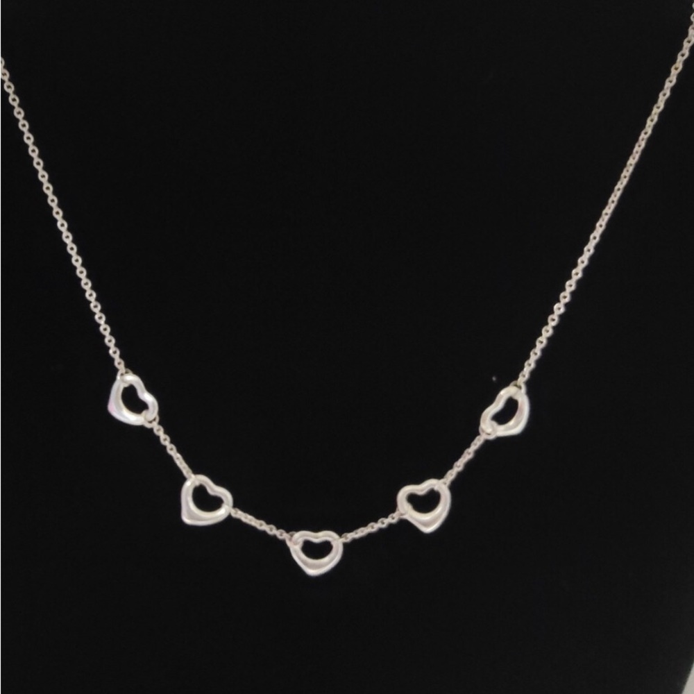 Tiffany’s Elsa Peretti  Five Open Heart Tiffany’s  Necklace - Picture 3 of 14